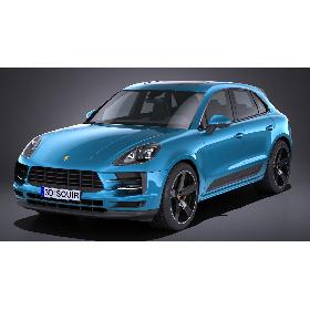 LowPoly Porsche Macan 2019 3D model